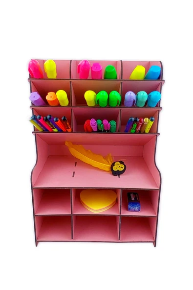 kutuTR 9+9 Bölme Masaüstü Kalemlik Organizer Demonte - 3