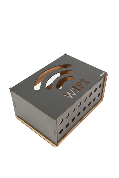kutuTR Dekoratif Modem Saklama Kutusu / Wifi / Siyah - 3