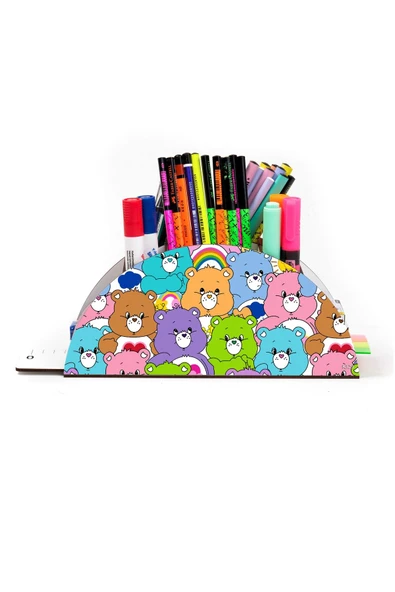 kutuTR Ahşap Vip Mini Animals Gökkuşağı Cetvelli Masaüstü Kalemlik Organizer Montajlı Kutulu - 2
