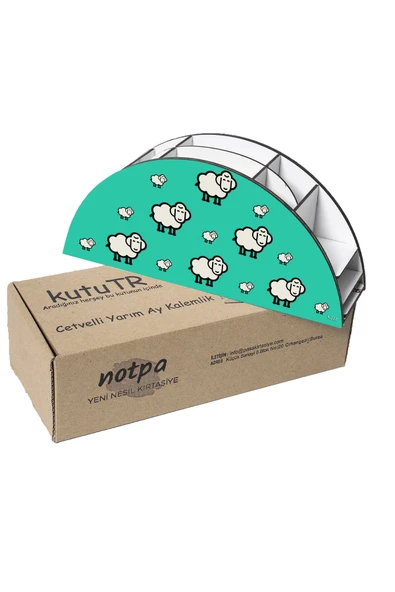 kutuTR Ahşap Vip Mini Animals Gökkuşağı Cetvelli Masaüstü Kalemlik Organizer Montajlı Kutulu - 6