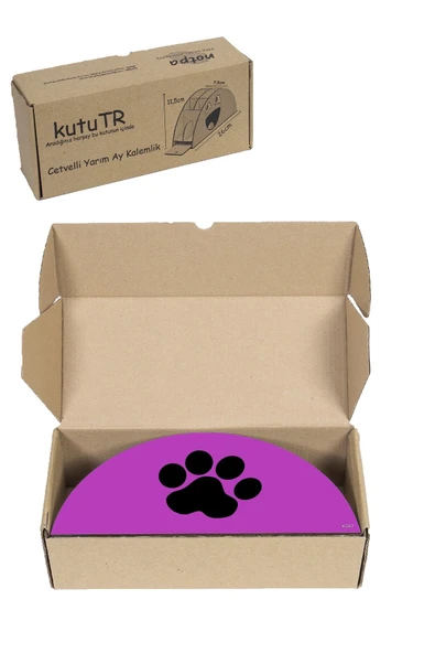 kutuTR Ahşap Vip Pati Serisi Gökkuşağı Cetvelli Masaüstü Kalemlik Organizer Montajlı Kutulu - Resim 8