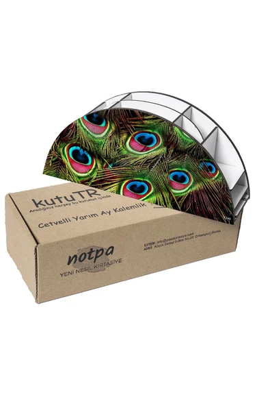 kutuTR Ahşap Vip Mini Animals Gökkuşağı Cetvelli Masaüstü Kalemlik Organizer Montajlı Kutulu - 6