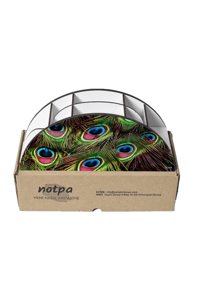 kutuTR Ahşap Vip Mini Animals Gökkuşağı Cetvelli Masaüstü Kalemlik Organizer Montajlı Kutulu - 5