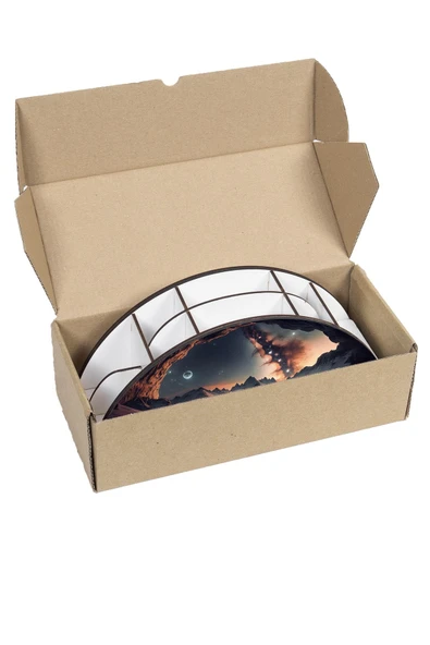 kutuTR Ahşap Vip Fantastik Gökkuşağı Cetvelli Masaüstü Kalemlik Organizer Montajlı Kutulu - Resim 7