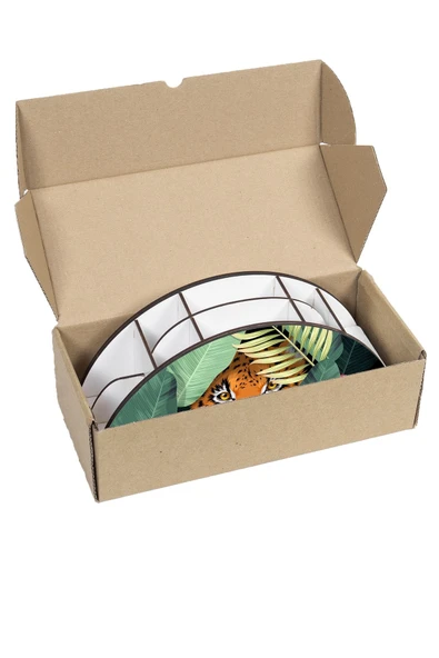 kutuTR Ahşap Vip Animals2 Model Gökkuşağı Cetvelli Masaüstü Organizer Montajlı Kutulu - Resim 7