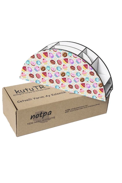 kutuTR Animalss Model Gökkuşağı Cetvelli Masaüstü Kalemlik Organizer Montajlı Kutulu - Resim 6