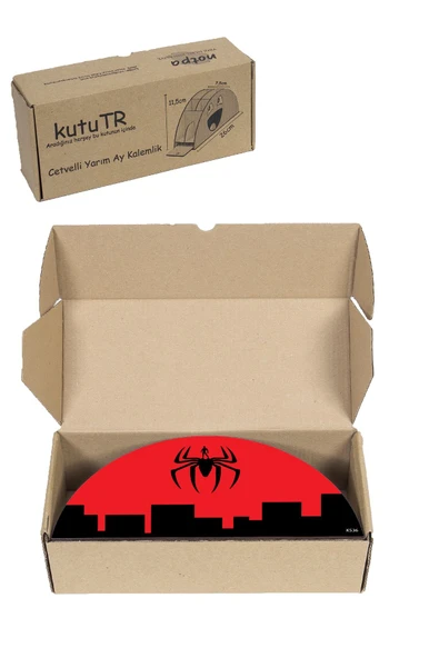 kutuTR Ahşap Vip Galaksi Model Gökkuşağı Cetvelli Masaüstü Kalemlik Organizer Montajlı Kutulu - Resim 8