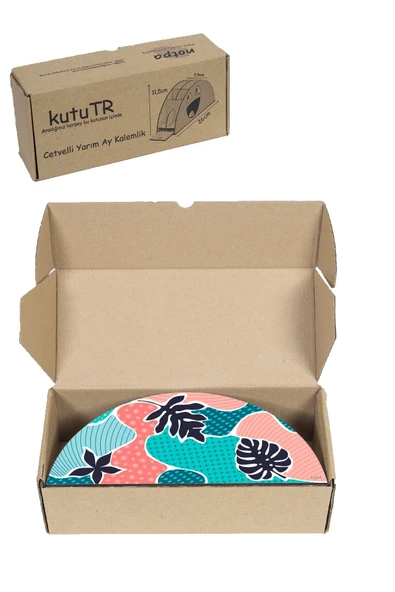 kutuTR Ahşap Vip Rengarenk Modeller Gökkuşağı Cetvelli Masaüstü Kalemlik Organizer Montajlı Kutulu - Resim 8