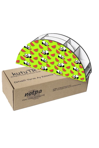 kutuTR Ahşap Vip Mini Animals Gökkuşağı Cetvelli Masaüstü Kalemlik Organizer Montajlı Kutulu - 6