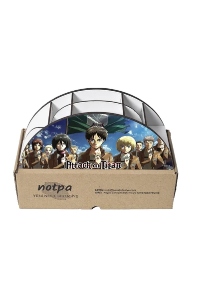 kutuTR Ahşap Vip Anime Serisi Gökkuşağı Cetvelli Masaüstü Kalemlik Çocuklar Için Organizer Montajlı Kutulu - Resim 5