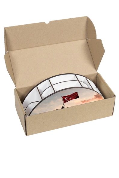 kutuTR Ahşap  Bayrak Gökkuşağı Cetvelli Masaüstü Kalemlik Organizer Montajlı Kutulu - Resim 7