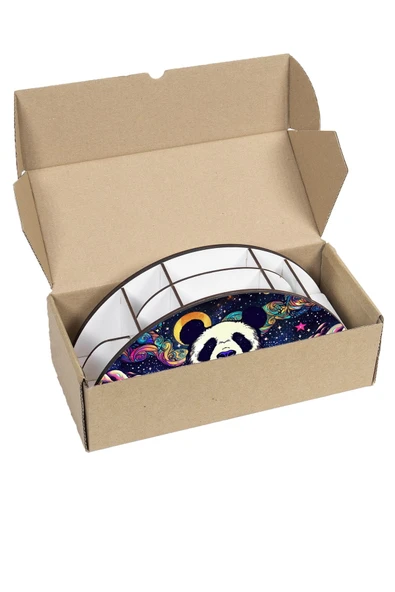 kutuTR Ahşap Vip Renkli Hayvanlar Gökkuşağı Cetvelli Masaüstü Kalemlik Organizer Montajlı Kutulu - Resim 7