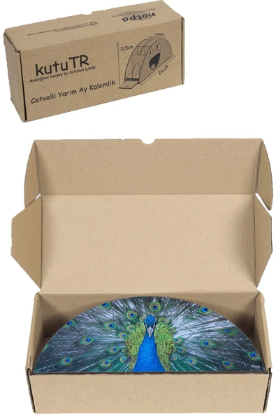 kutuTR Ahşap Vip Mini Animals Gökkuşağı Cetvelli Masaüstü Kalemlik Organizer Montajlı Kutulu - 8