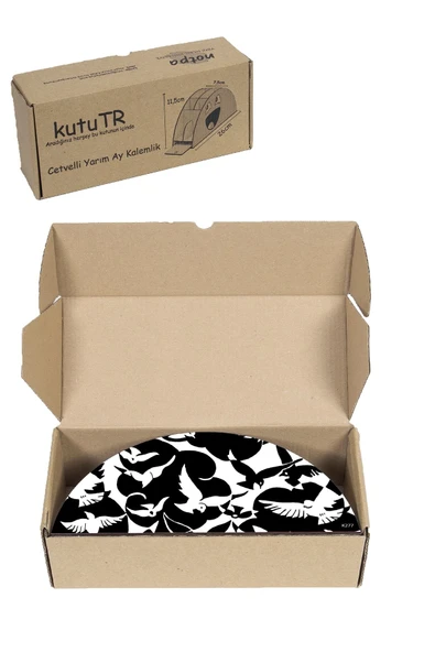 kutuTR Ahşap Vip Mini Animals Gökkuşağı Cetvelli Masaüstü Kalemlik Organizer Montajlı Kutulu - 8