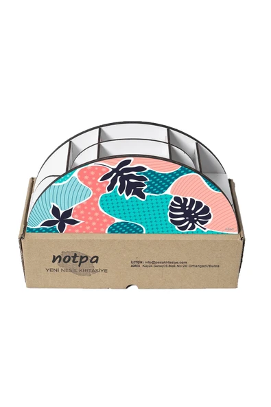 kutuTR Ahşap Vip Rengarenk Modeller Gökkuşağı Cetvelli Masaüstü Kalemlik Organizer Montajlı Kutulu - Resim 5