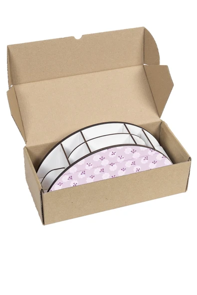 kutuTR Ahşap Vip Dalgalar Gökkuşağı Cetvelli Masaüstü Kalemlik Organizer Montajlı Kutulu - Resim 7