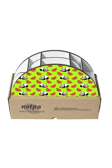 kutuTR Ahşap Vip Mini Animals Gökkuşağı Cetvelli Masaüstü Kalemlik Organizer Montajlı Kutulu - 5