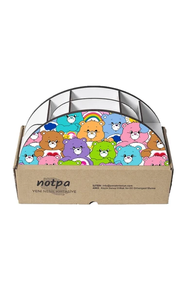 kutuTR Ahşap Vip Mini Animals Gökkuşağı Cetvelli Masaüstü Kalemlik Organizer Montajlı Kutulu - 5
