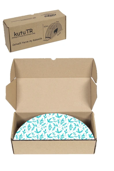 kutuTR Ahşap Vip Flowers Seri Gökkuşağı Cetvelli Masaüstü Kalemlik Organizer Montajlı Kutulu - Resim 8