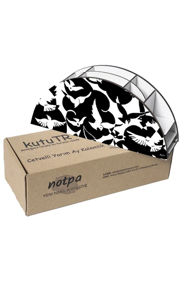 kutuTR Ahşap Vip Mini Animals Gökkuşağı Cetvelli Masaüstü Kalemlik Organizer Montajlı Kutulu - 6