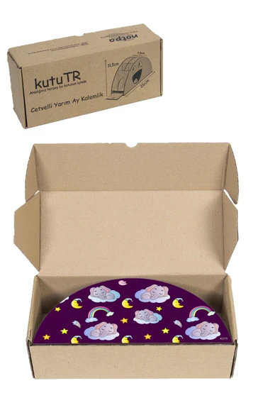 kutuTR Ahşap Vip Mini Animals Gökkuşağı Cetvelli Masaüstü Kalemlik Organizer Montajlı Kutulu - 8