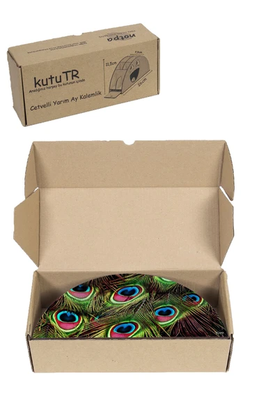 kutuTR Ahşap Vip Mini Animals Gökkuşağı Cetvelli Masaüstü Kalemlik Organizer Montajlı Kutulu - 8