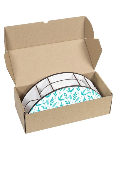 kutuTR Ahşap Vip Flowers Seri Gökkuşağı Cetvelli Masaüstü Kalemlik Organizer Montajlı Kutulu - Resim 7