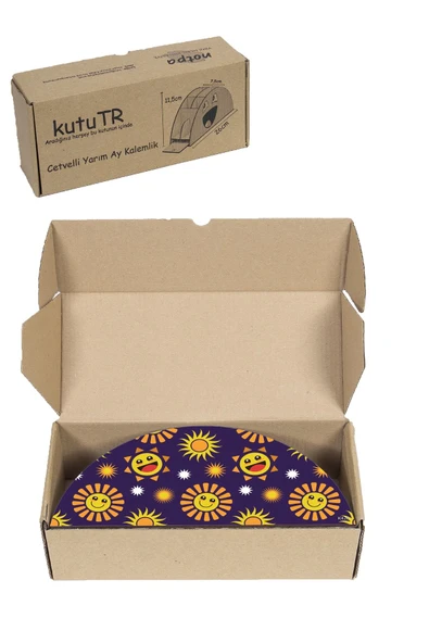 kutuTR Ahşap Vip Farklı Model Gökkuşağı Cetvelli Masaüstü Kalemlik Organizer Montajlı Kutulu - Resim 8