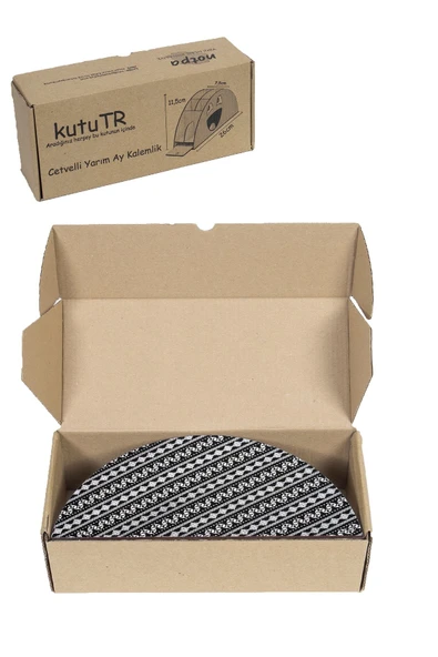 kutuTR Ahşap Vip Dalgalar Gökkuşağı Cetvelli Masaüstü Kalemlik Organizer Montajlı Kutulu - Resim 8