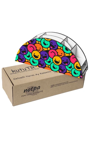 kutuTR Ahşap Vip Öğrenci Seri Gökkuşağı Cetvelli Masaüstü Kalemlik Çocuklar Için Organizer Montajlı Kutulu - Resim 5