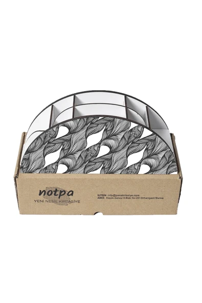 kutuTR Ahşap Vip Rengarenk Modeller Gökkuşağı Cetvelli Masaüstü Kalemlik Organizer Montajlı Kutulu - Resim 5