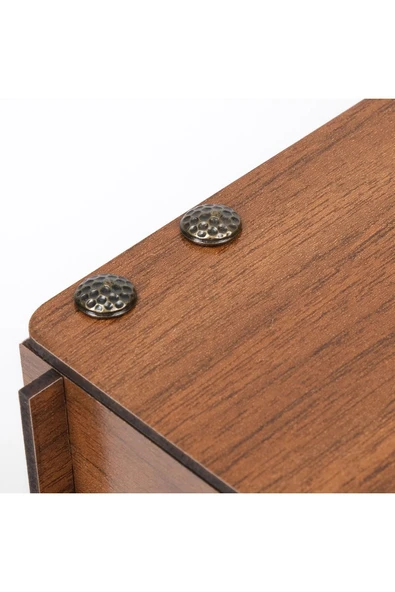 kutuTR Aradığınız Her Şey Bu Kutunun İçinde 8 Bölmeli Ahşap Çay Kutusu Bitki Çayı Saklama Kabı Montajı Yapılmış - 6