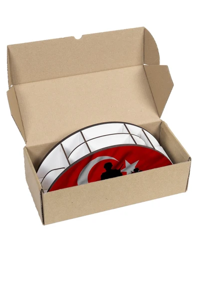 kutuTR Ahşap Vip Bayrak Gökkuşağı Cetvelli Masaüstü Kalemlik Organizer Montajlı Kutulu - Resim 7