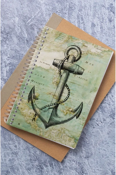 kutuTR Gemici Desenli Ahşap Mdf Kapaklı 100 Yaprak Kareli 15x21 Vip Modelist Defter 80gr/m2 K523 - Resim 5