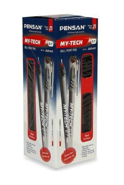 Pensan Kırmızı My-tech Tükenmez Kalem 1,0 Mm 25'li ürün görseli