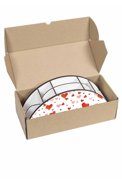 Notpa Ahşap Vip Kırmızı Kalpler Gökkuşağı Cetvelli Masaüstü Kalemlik Organizer Vip155 - Resim 6