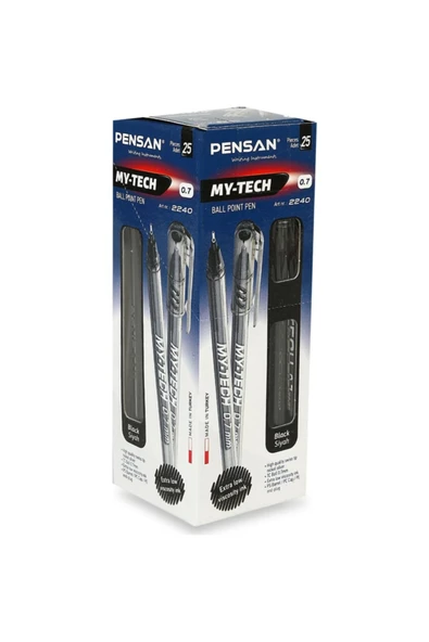 Pensan Tükenmez Kalem My-tech 0.7 Mm Iğne Uç Siyah 25'li - Resim 2