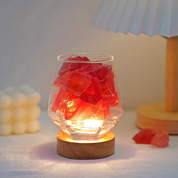 Kristal Cam Aromaterapi Saklama Kavanozu - Mavi Taneli 2-4cm 100g - 6