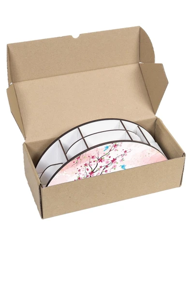 Notpa Ahşap Vip Kirazdalı Gökkuşağı Cetvelli Masaüstü Kalemlik Organizer Vip122 - Resim 7