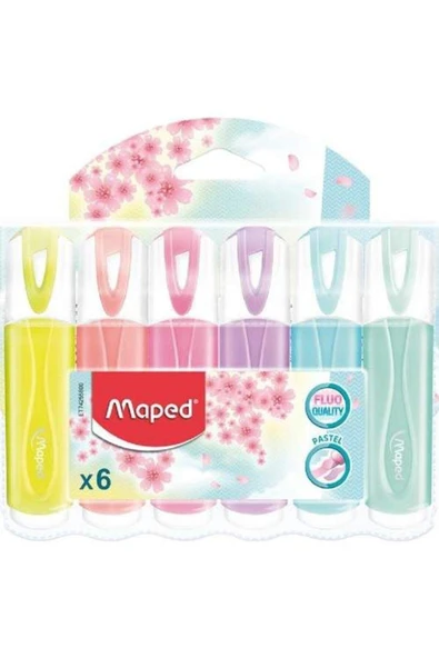 Maped Fosforlu Kalem Pastel Renk 6 Lı 742558 - 4