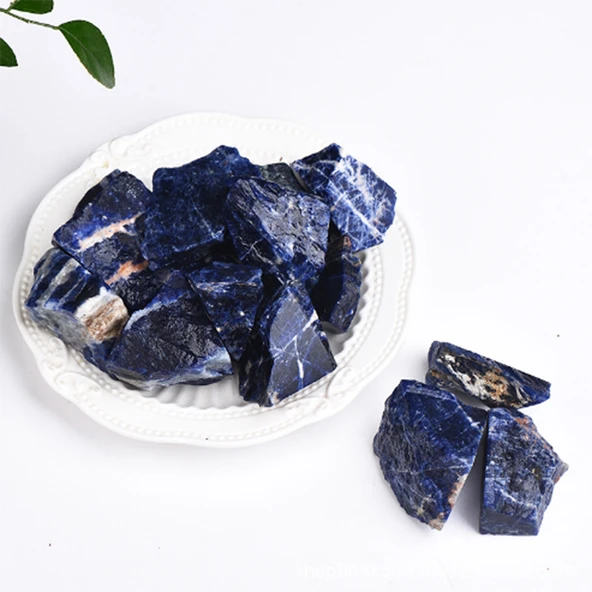 Kristal Cam Aromaterapi Saklama Kavanozu - Mavi Taneli 2-4cm 100g