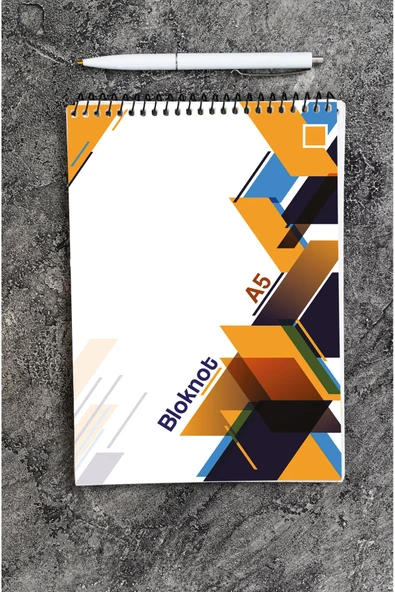 kutuTR Ahşap Mdf Kapaklı 80 Yaprak Çizgili 14x21 Vip Bloknot 70gr/m2 Ç-OB23