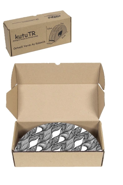 kutuTR Ahşap Vip Rengarenk Modeller Gökkuşağı Cetvelli Masaüstü Kalemlik Organizer Montajlı Kutulu - Resim 8