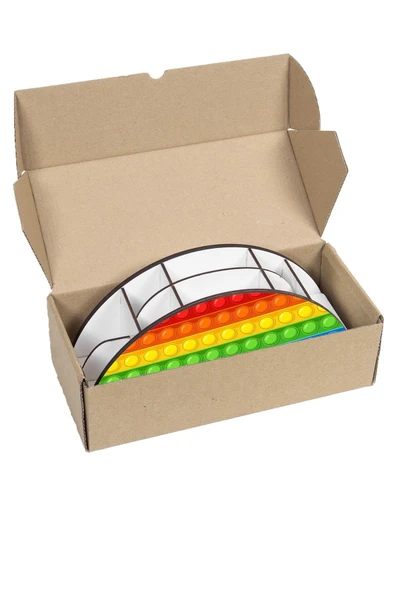 Notpa Ahşap Vip Popit Gökkuşağı Cetvelli Masaüstü Kalemlik Çocuklar Için Organizer Vip70 - Resim 7