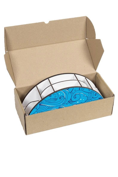 kutuTR Ahşap Vip Rengarenk Modeller Gökkuşağı Cetvelli Masaüstü Kalemlik Organizer Montajlı Kutulu - Resim 7