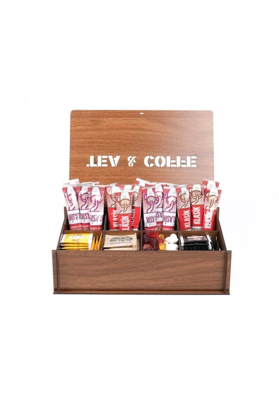 kutuTR Aradığınız Her Şey Bu Kutunun İçinde 8 Bölmeli Ahşap Çay Kutusu Bitki Çayı Saklama Kabı Montajı Yapılmış