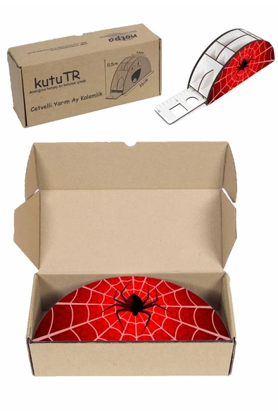 Notpa Ahşap Vip Örümcek Adam Gökkuşağı Cetvelli Masaüstü Kalemlik Çocuklar Için Organizer Vip45 - Resim 8