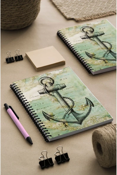 kutuTR Gemici Desen Ahşap Mdf Kapaklı 100 Yaprak Çizgili 15x21 Vip Modelist Defter 80gr/m2 Ç523