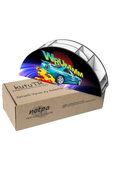 Notpa Ahşap Vip Wrummm Gökkuşağı Cetvelli Masaüstü Kalemlik Çocuklar Için Organizer Vip119 - Resim 6