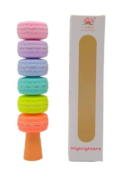YAFA TOYS Makaron 6 Lı Fosforlu Kalem ürün görseli 1